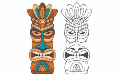 Color a Tiki Mask